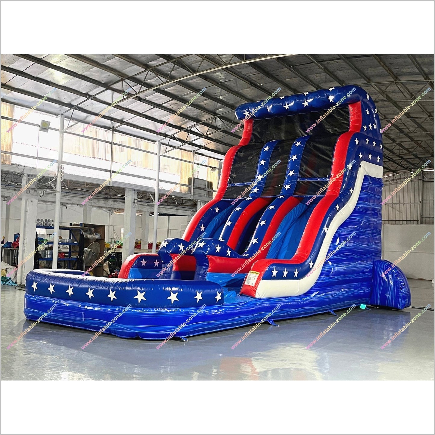 Stars And Stripes American Flag Inflatable Pool Waterslides Indoor Party Playground Inflatable Water Slides For Adults Rental