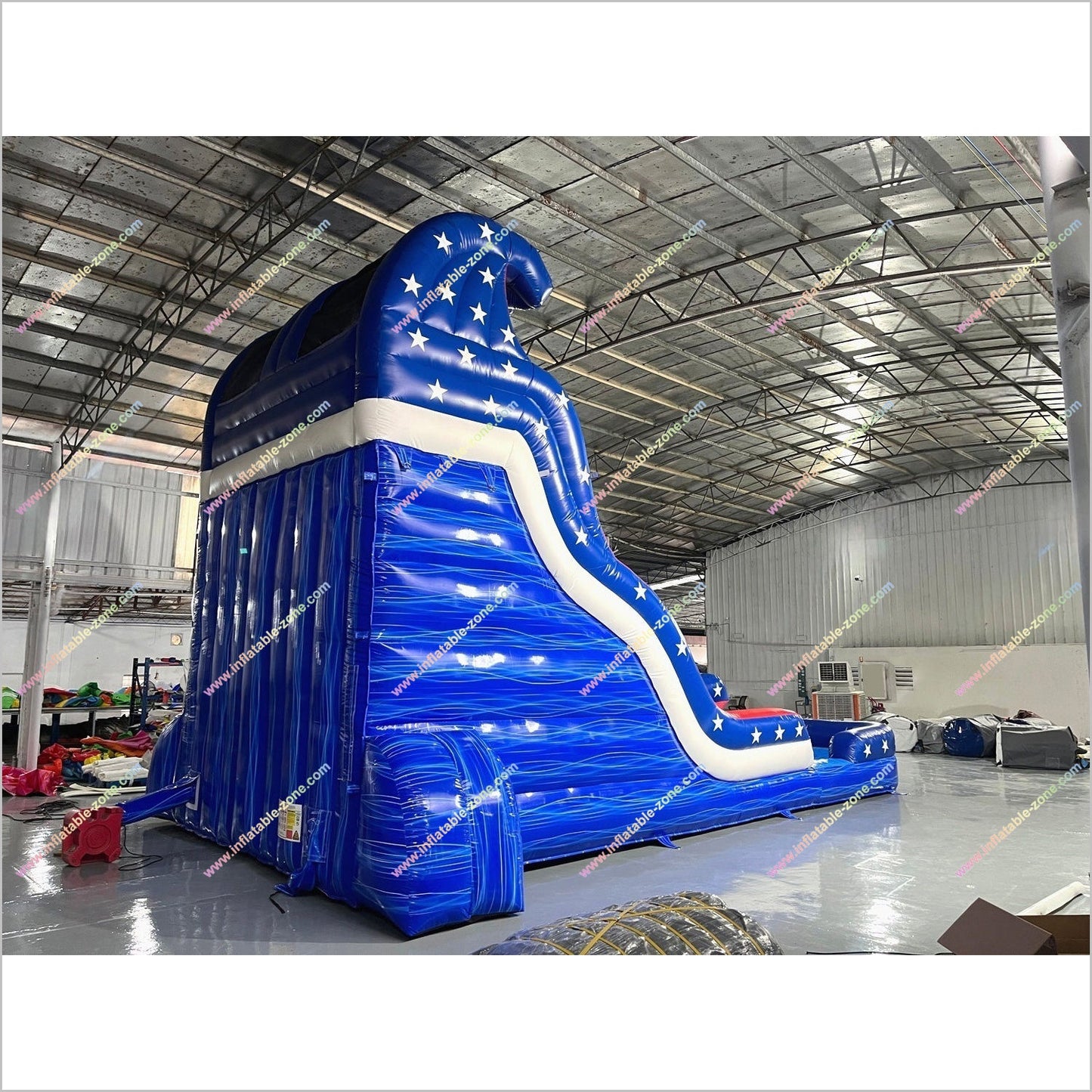 Stars And Stripes American Flag Inflatable Pool Waterslides Indoor Party Playground Inflatable Water Slides For Adults Rental
