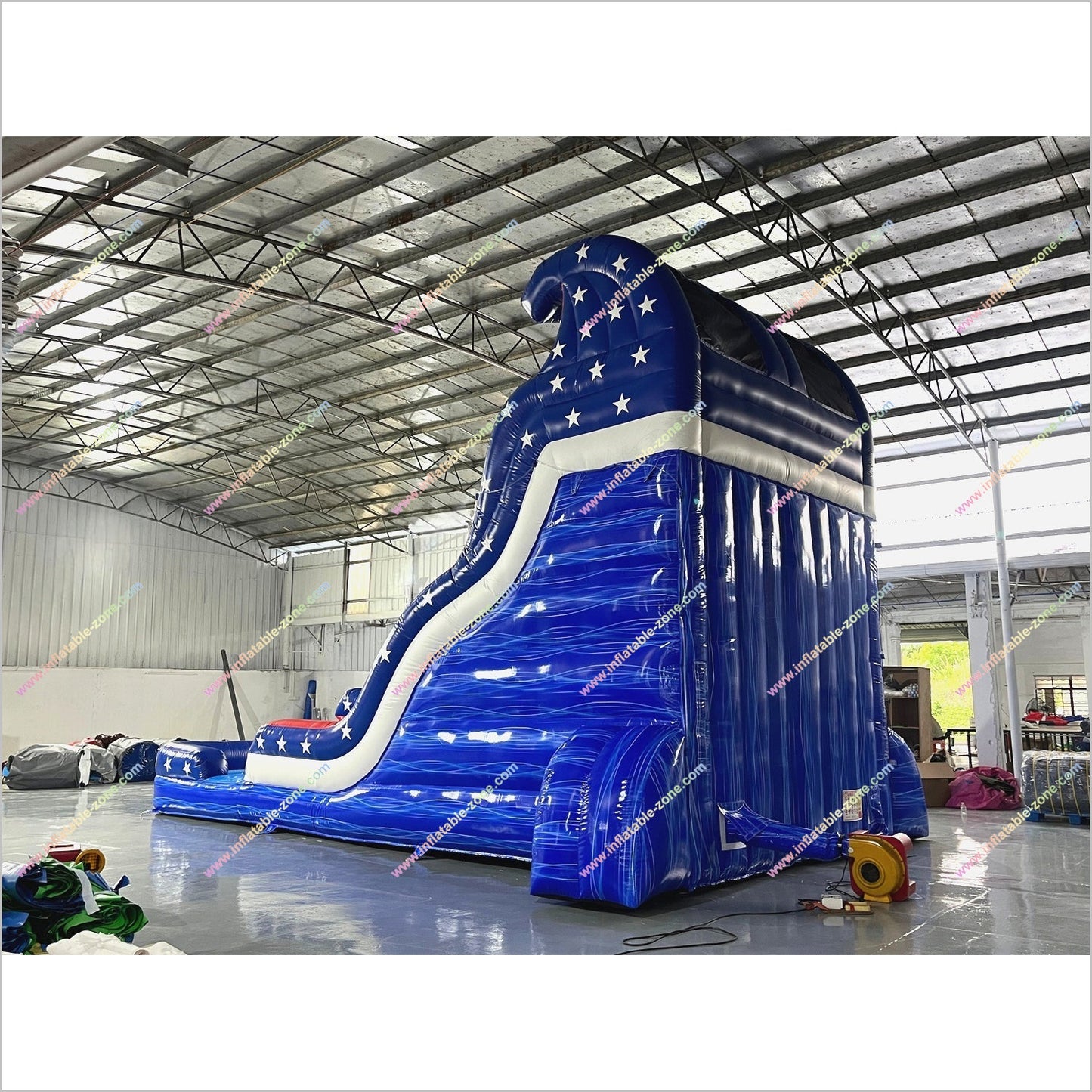 Stars And Stripes American Flag Inflatable Pool Waterslides Indoor Party Playground Inflatable Water Slides For Adults Rental