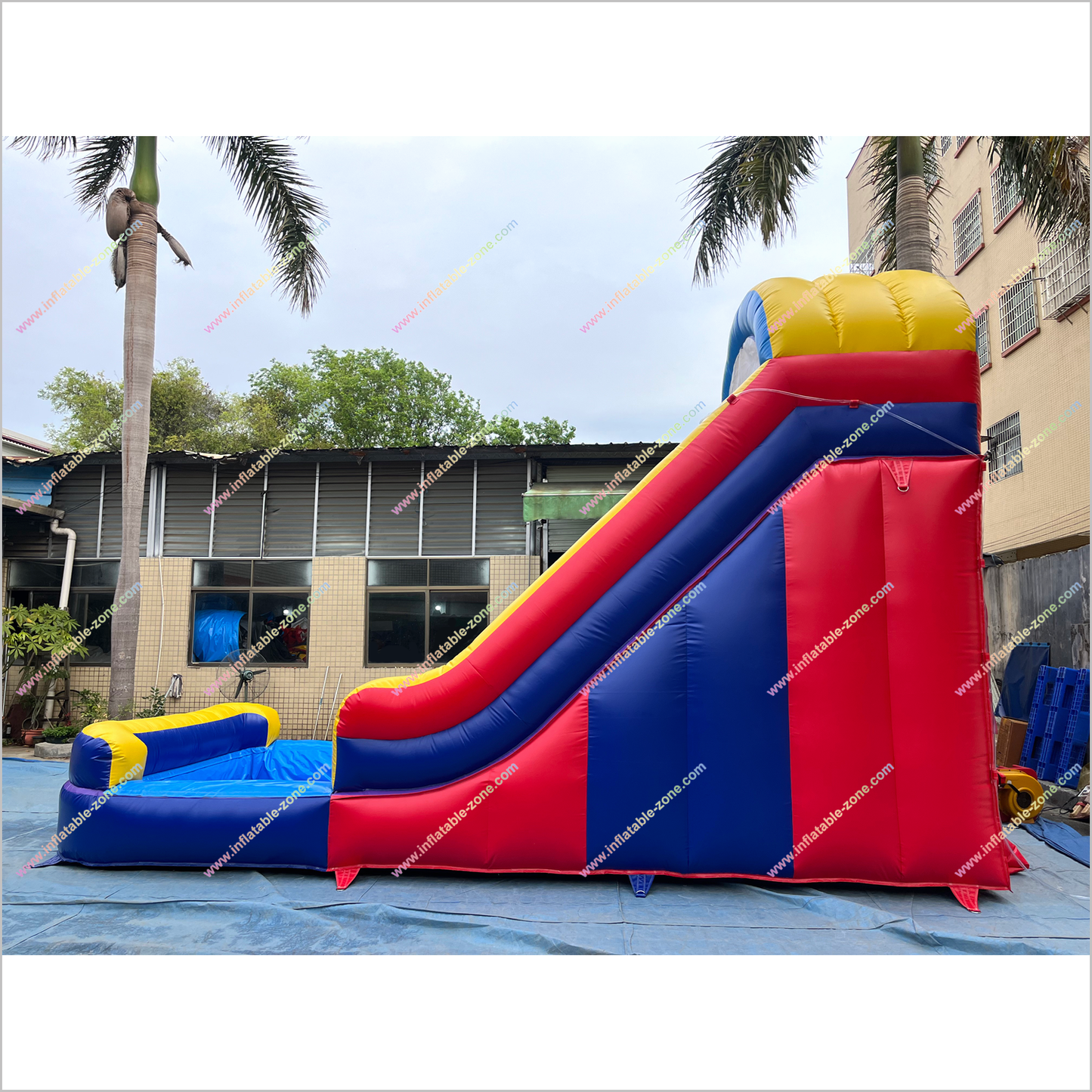 Classic Style Waterslide Inflatable Rental Outdoor Garden Play Equipment Inflatable Pool With Water Slide - Inflatable-Zone