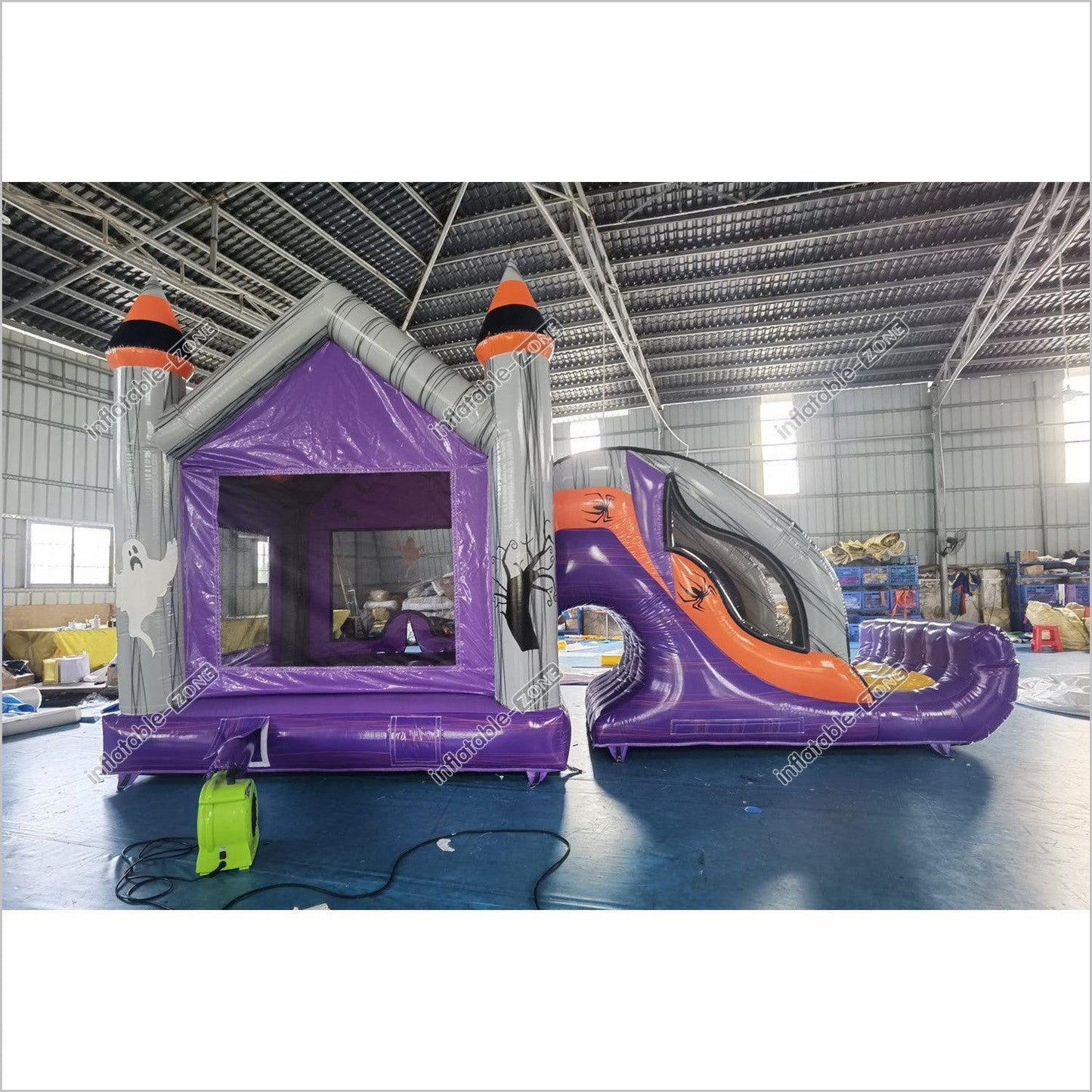 Inflatable Slide And Bounce House Combo For Sale Spooky Halloween Inflatable Bouncy Castle With Slide Hire - Inflatable-Zone