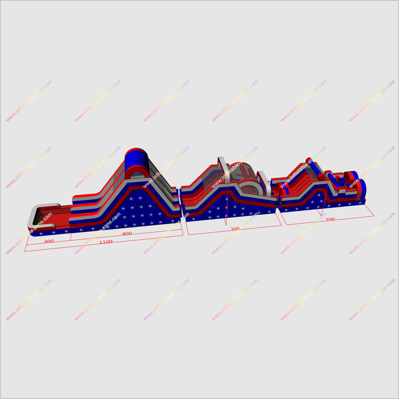 Mega Equipment Inflatable Water Obstacle Course Near Me Red White And Blue Inflatable Obstacle Course Swimming Pool