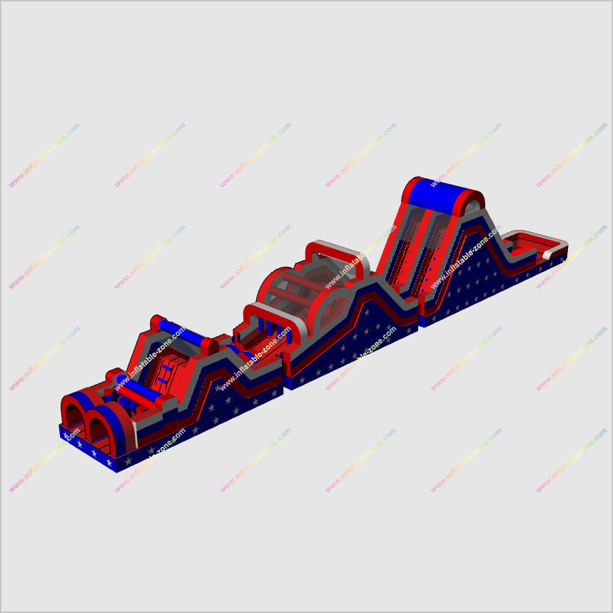 Mega Equipment Inflatable Water Obstacle Course Near Me Red White And Blue Inflatable Obstacle Course Swimming Pool