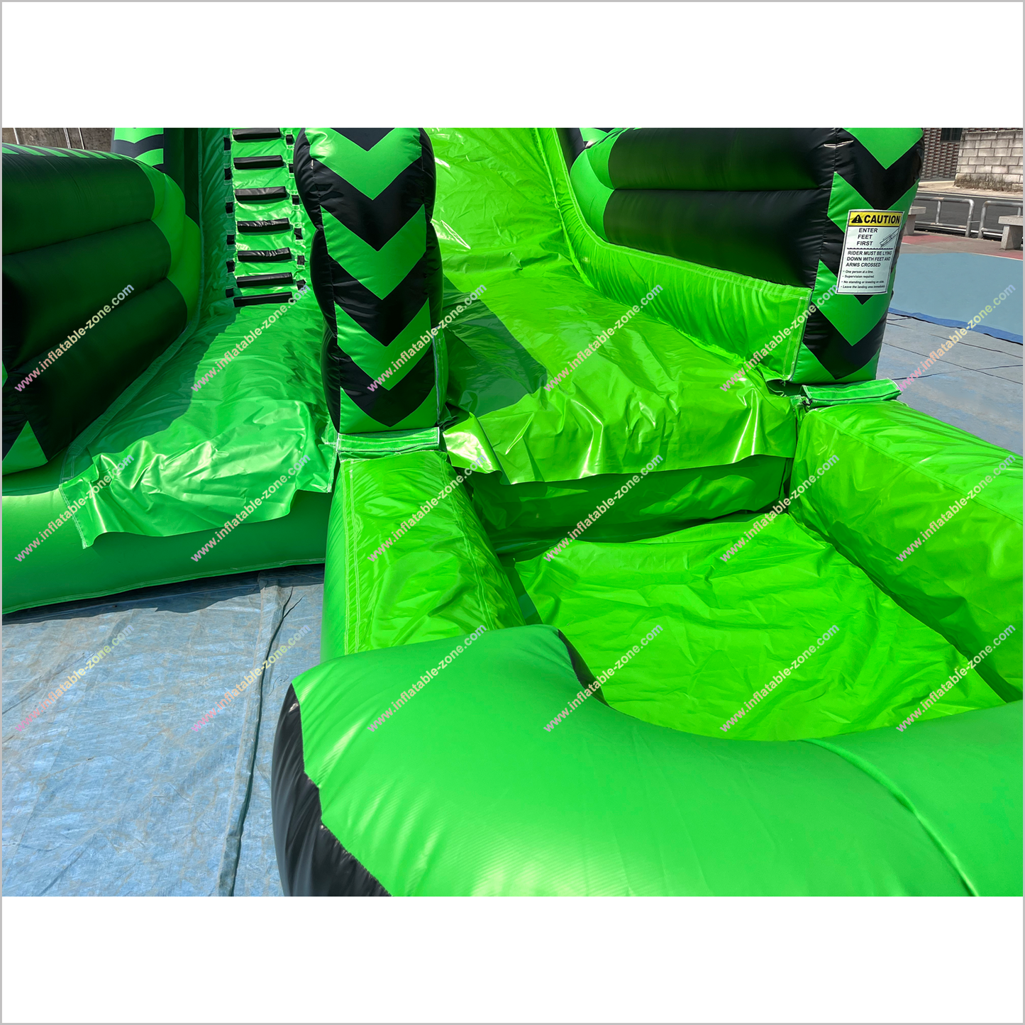 Black And Green Inflatable Water Slides Nearby Playground Play Equipment Water Slide To Pool - Inflatable-Zone