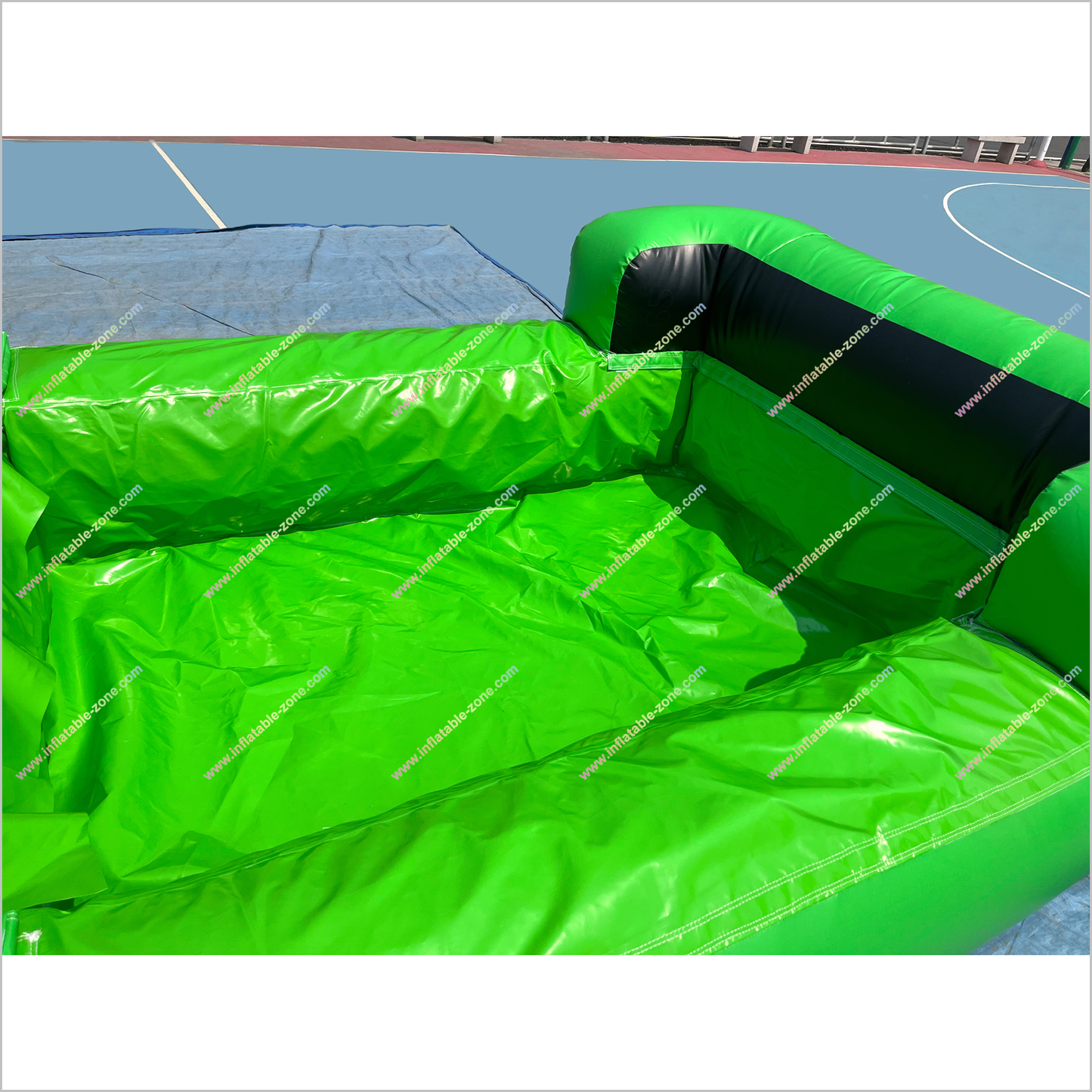 Black And Green Inflatable Water Slides Nearby Playground Play Equipment Water Slide To Pool - Inflatable-Zone