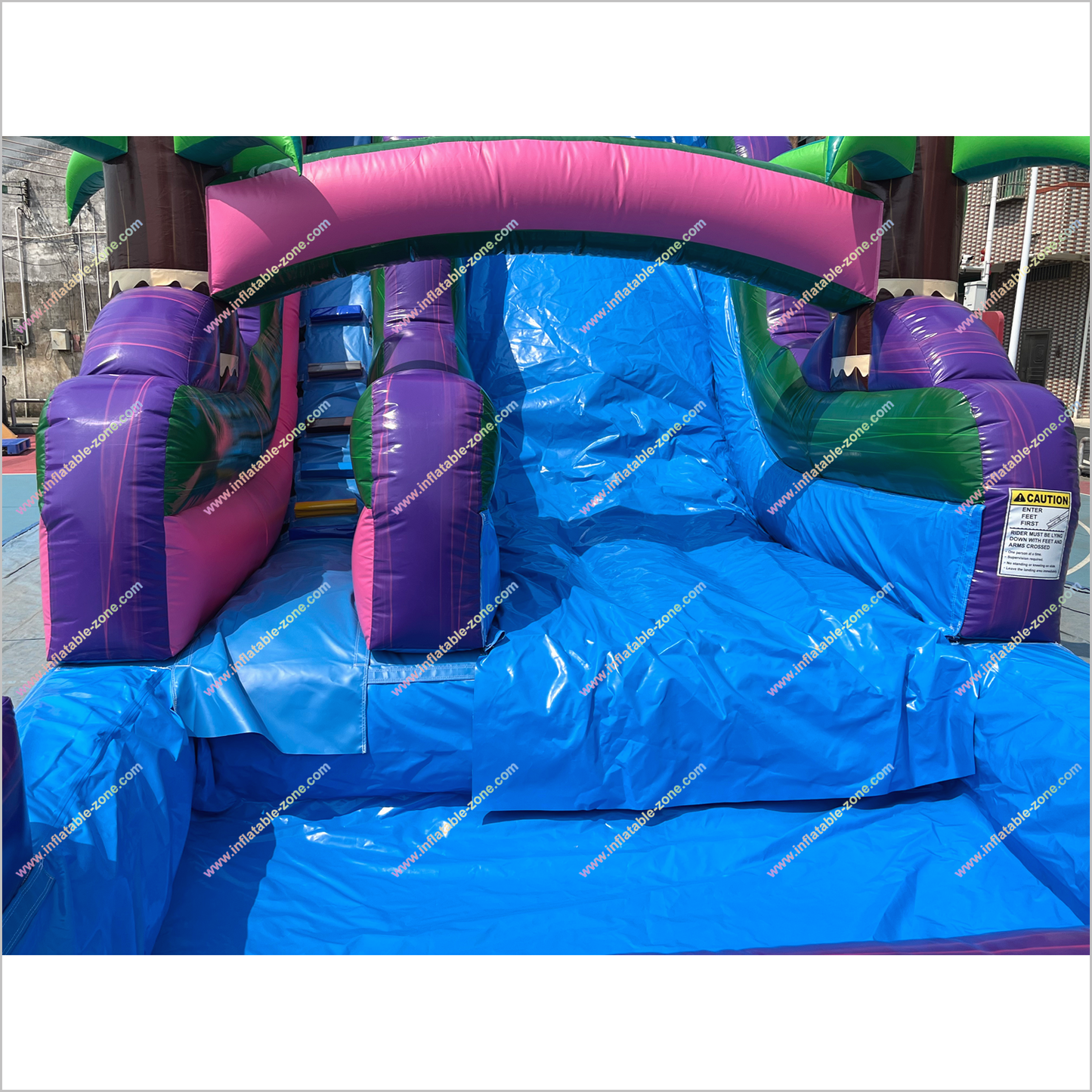 Outdoor Palm Trees Inflatable Water Slides Big Party Event Rentals Near Me Waterslides For Pool - Inflatable-Zone