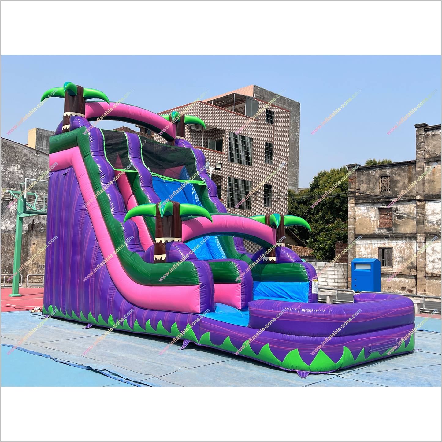 Outdoor Palm Trees Inflatable Water Slides Big Party Event Rentals Near Me Waterslides For Pool - Inflatable-Zone