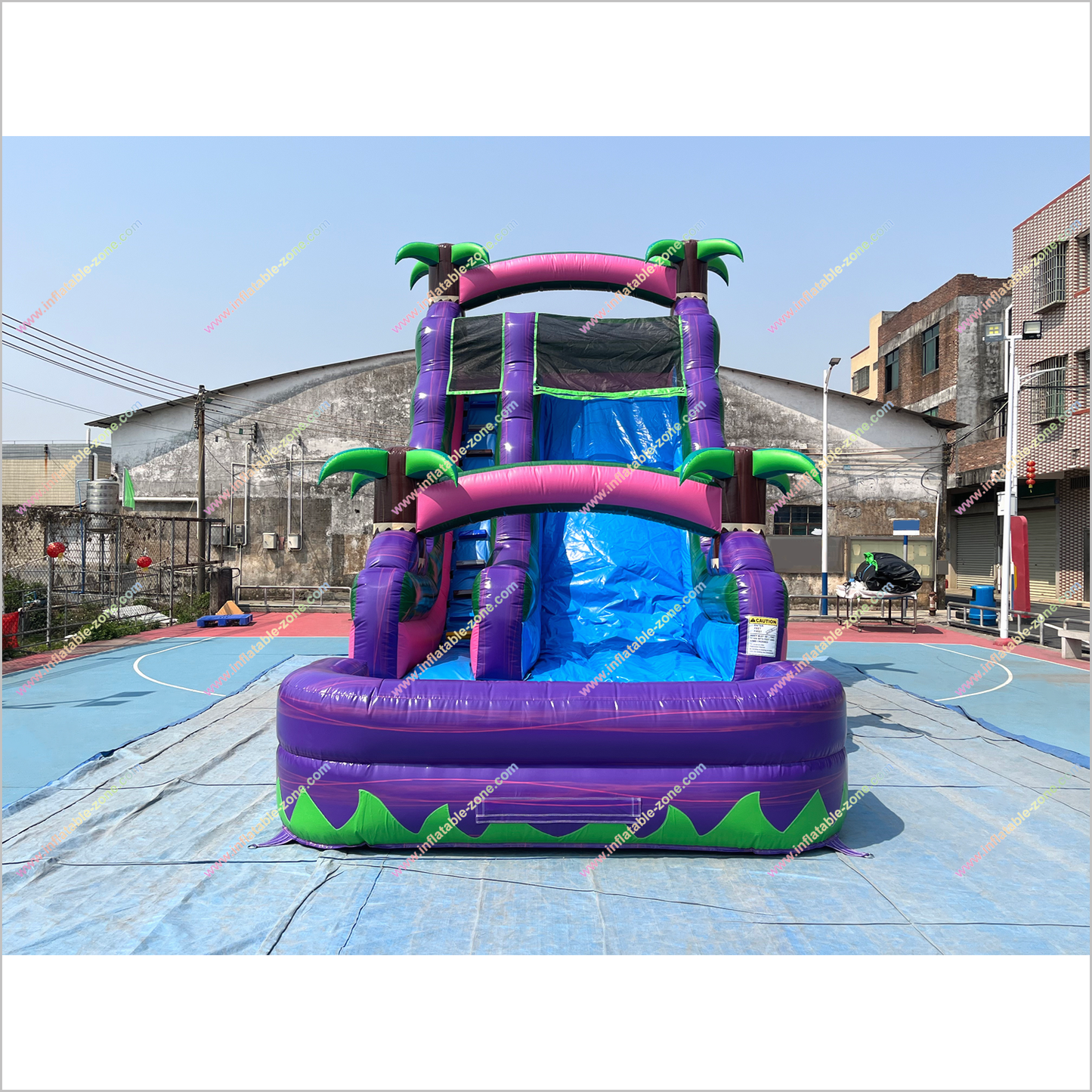Outdoor Palm Trees Inflatable Water Slides Big Party Event Rentals Near Me Waterslides For Pool - Inflatable-Zone