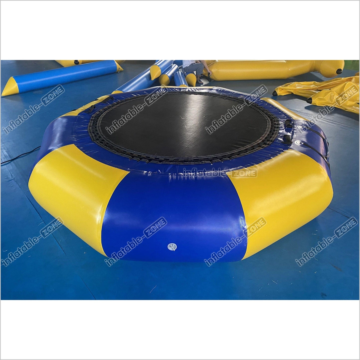 Inflatable Water Trampoline Inflatable Jumping Bed Floating Round Inflatable Water Jumper Bounce Equipment - Inflatable-Zone