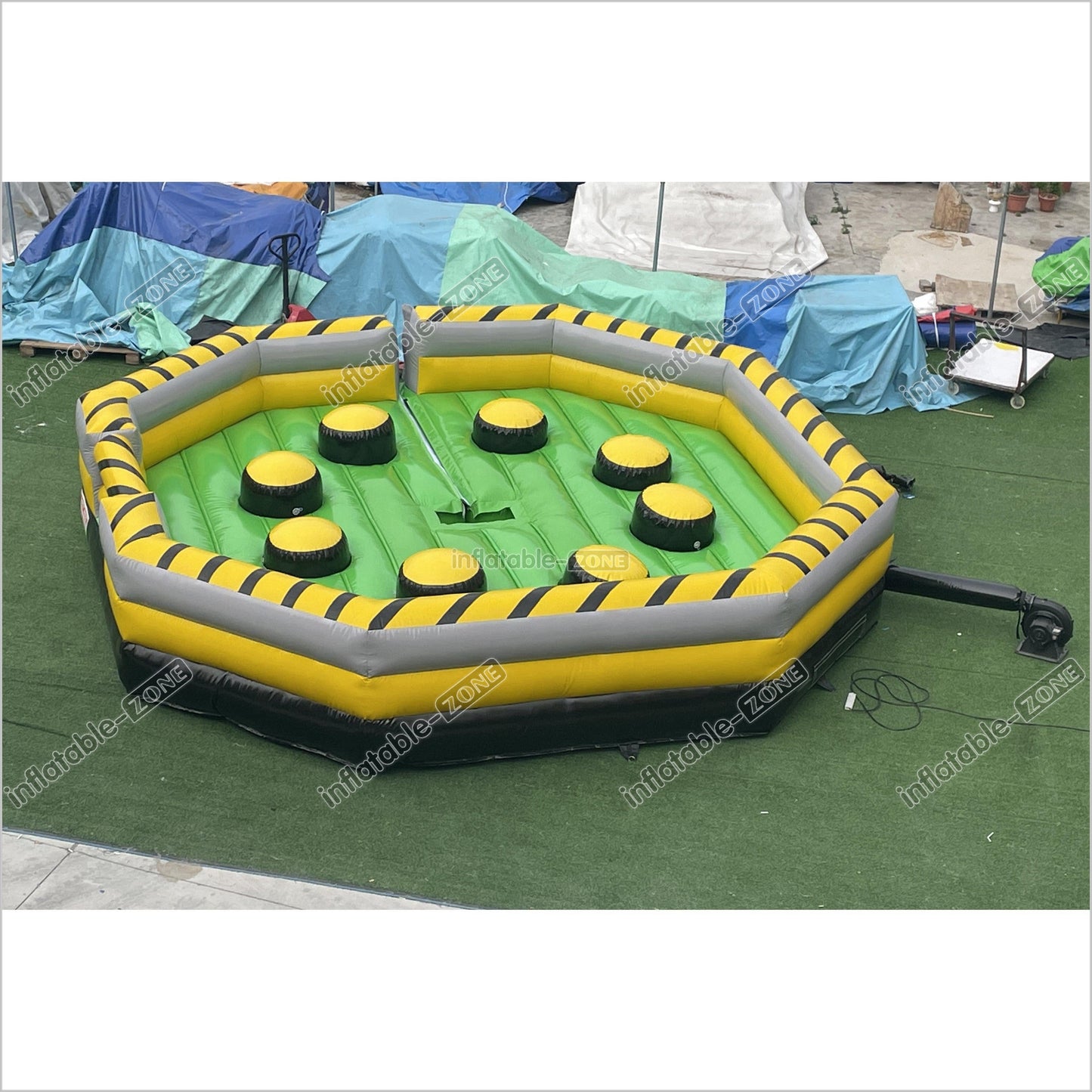 Outdoor Inflatable Meltdown Machine Inflatable Wipeout Eliminator Mechanical Rodeo Game With Inflatable Mattress - Inflatable-Zone