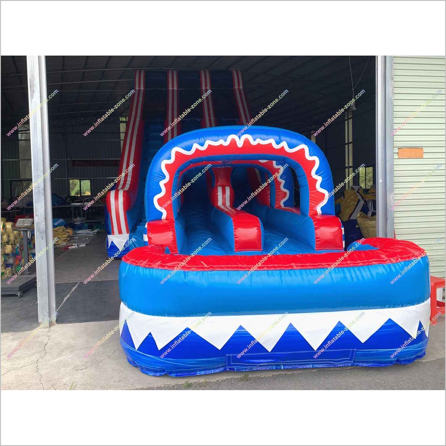 Large Inflatable Water Slide For Adults Commercial Indoor Play Area Equipment Inflatable Double Slip And Slide With Pool