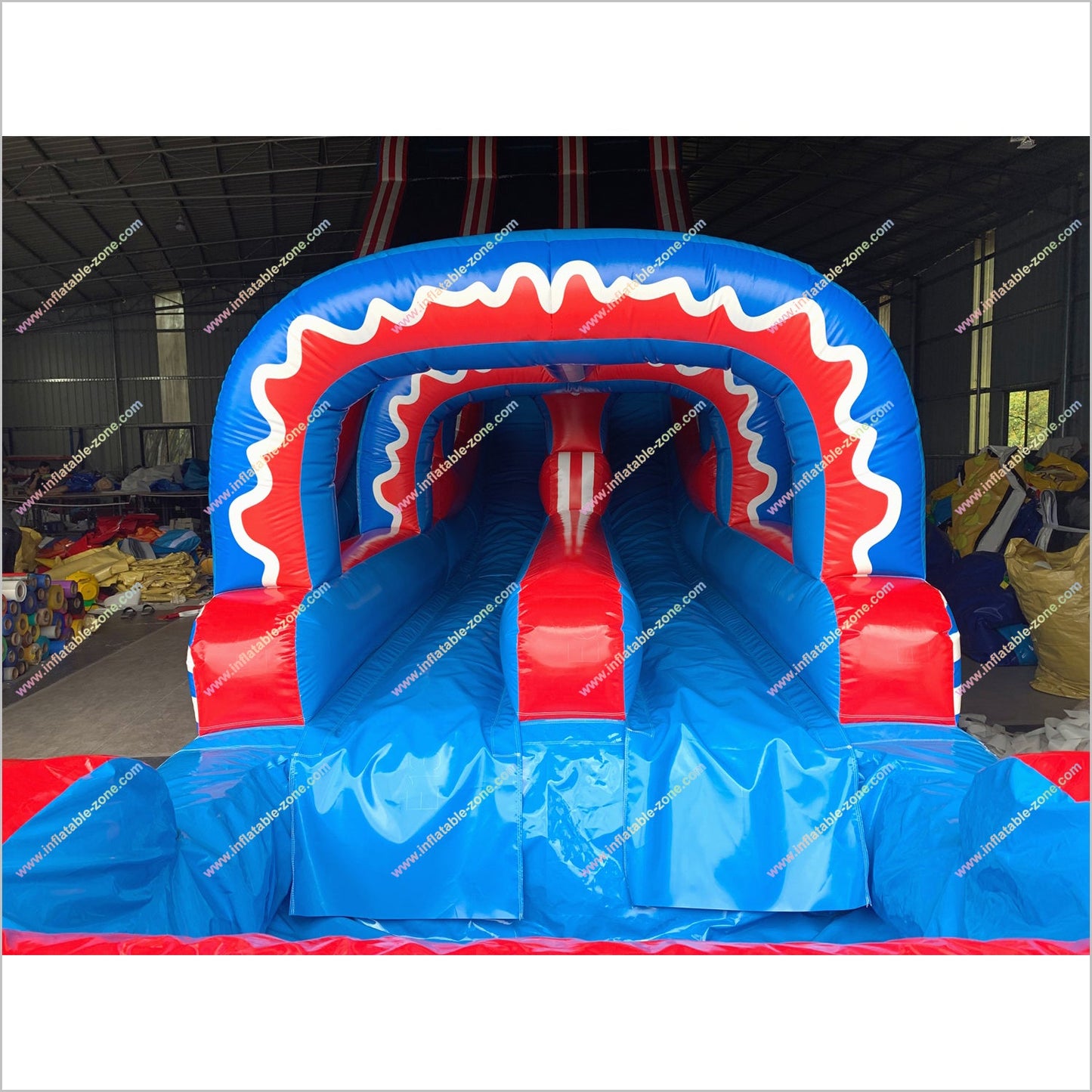 Large Inflatable Water Slide For Adults Commercial Indoor Play Area Equipment Inflatable Double Slip And Slide With Pool