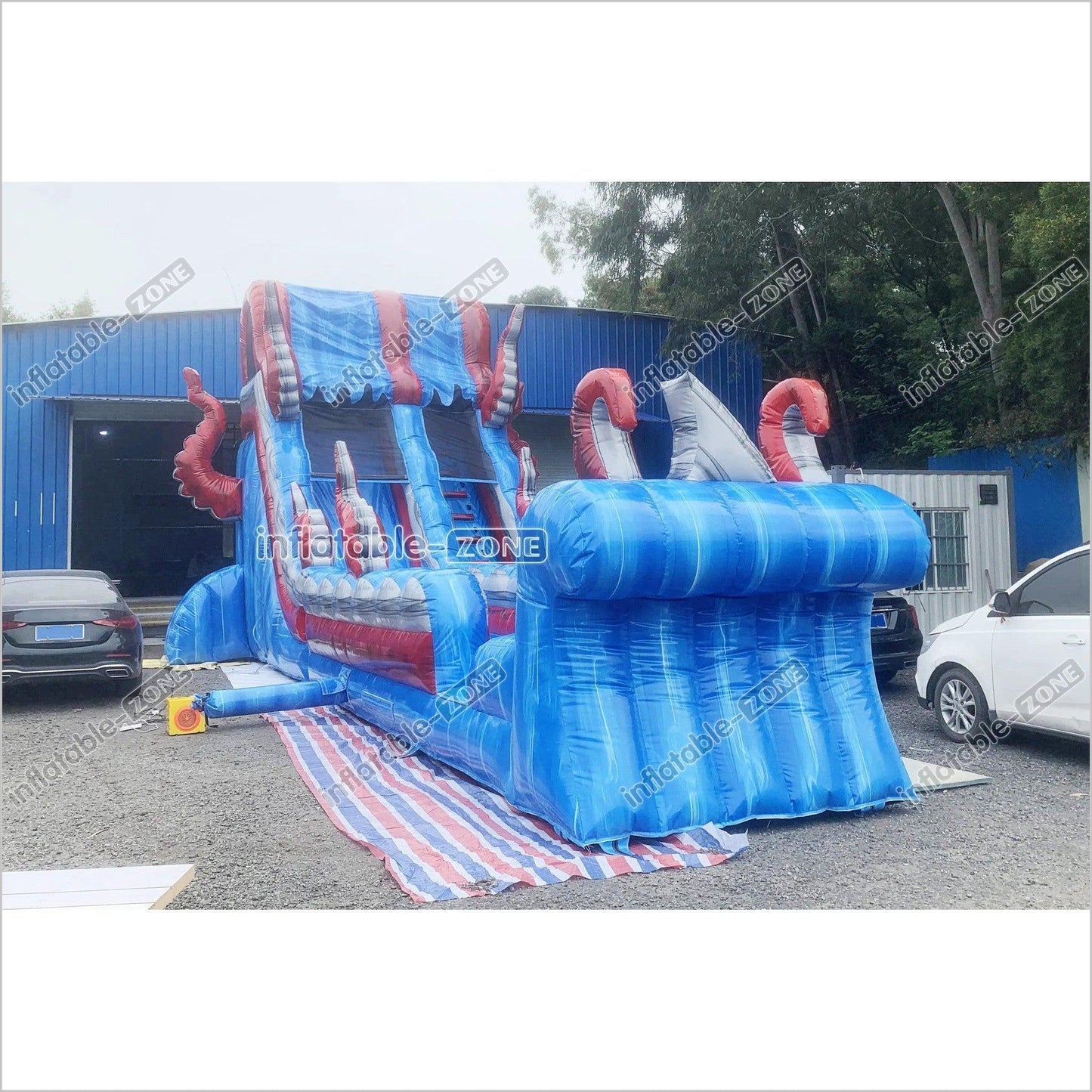 Ocean Theme Large Inflatable Waterslide With Splash Pool Blow Up Slip And Slide For Kids And Adults - Inflatable-Zone
