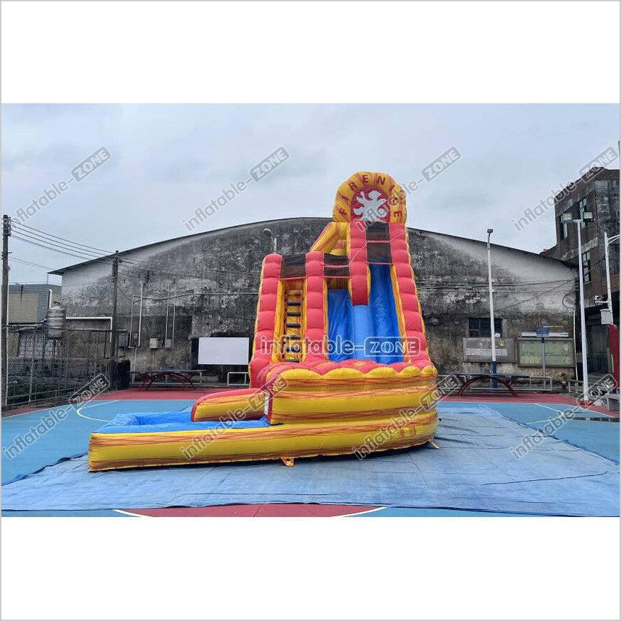 Commercial Large Water Slide Inflatable Pool Playground Dual Lane Curved Inflatable Water Slide - Inflatable-Zone