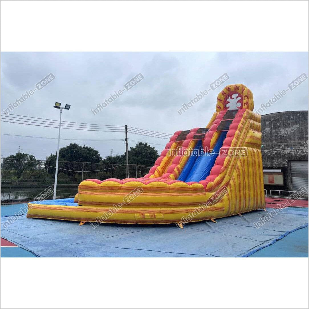Commercial Large Water Slide Inflatable Pool Playground Dual Lane Curved Inflatable Water Slide - Inflatable-Zone