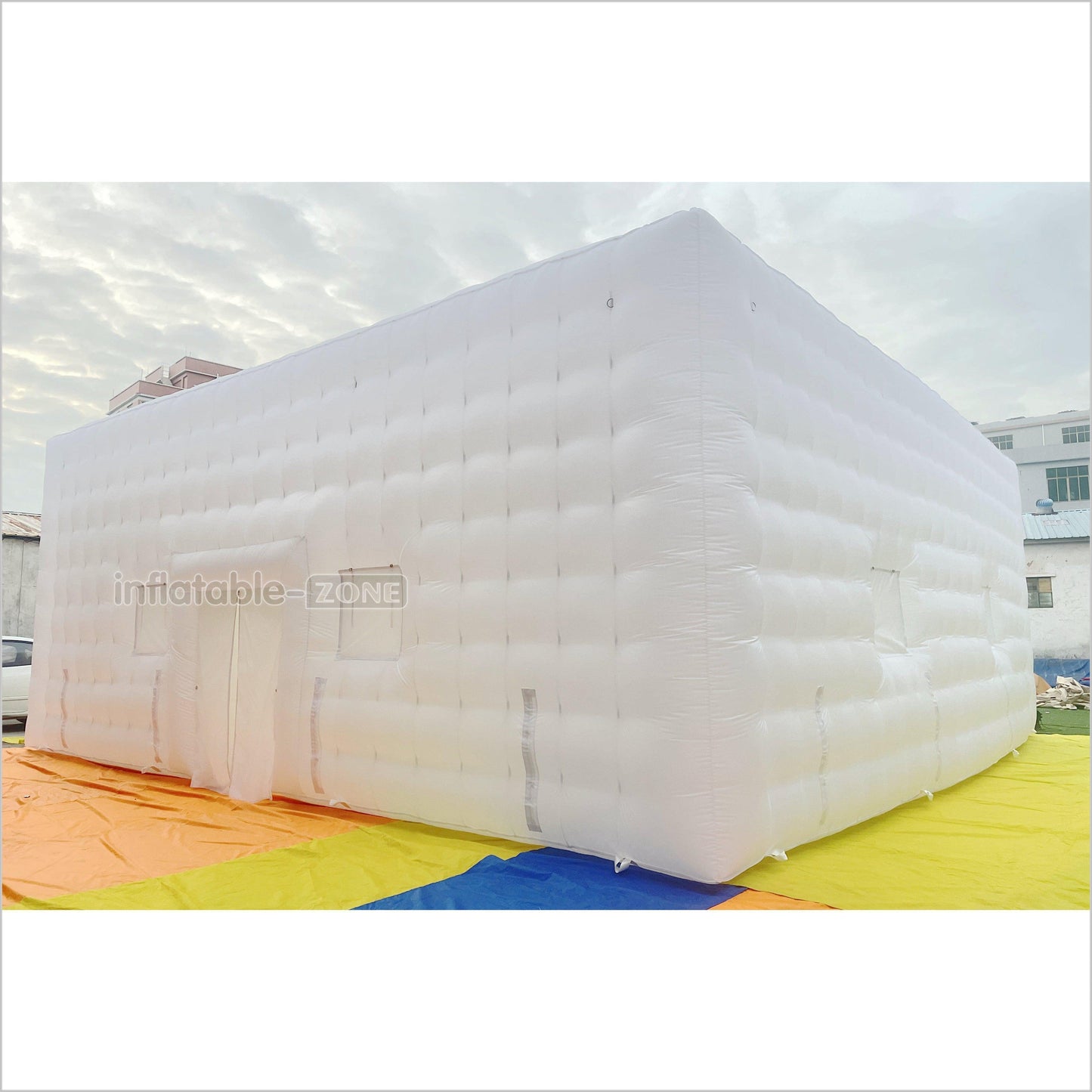 Commercial Large White Inflatable Nightclub Outdoor Inflatable Air Cube Tent For Wedding Party - Inflatable-Zone