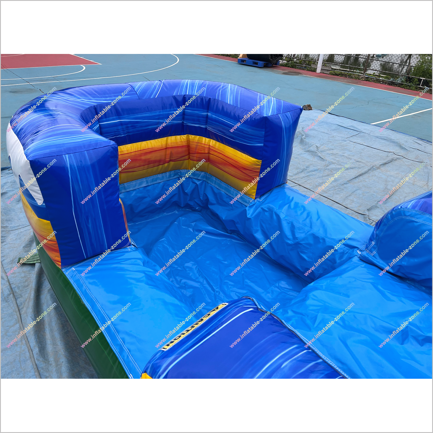 Massive Bouncy Castle Slide Tropical Ocean Inflatable Pool Combo Inflatable Water Slide And Bounce House - Inflatable-Zone