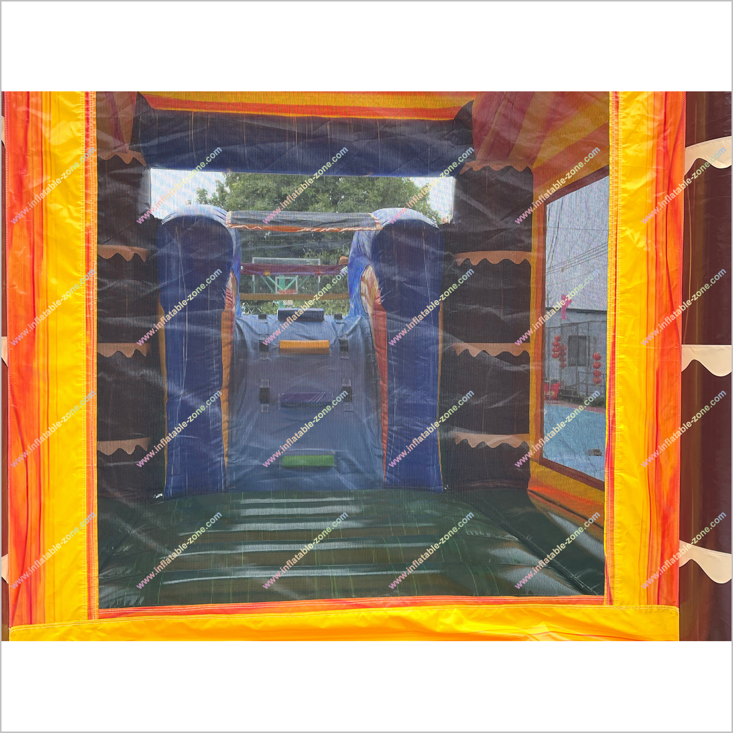 Massive Bouncy Castle Slide Tropical Ocean Inflatable Pool Combo Inflatable Water Slide And Bounce House - Inflatable-Zone