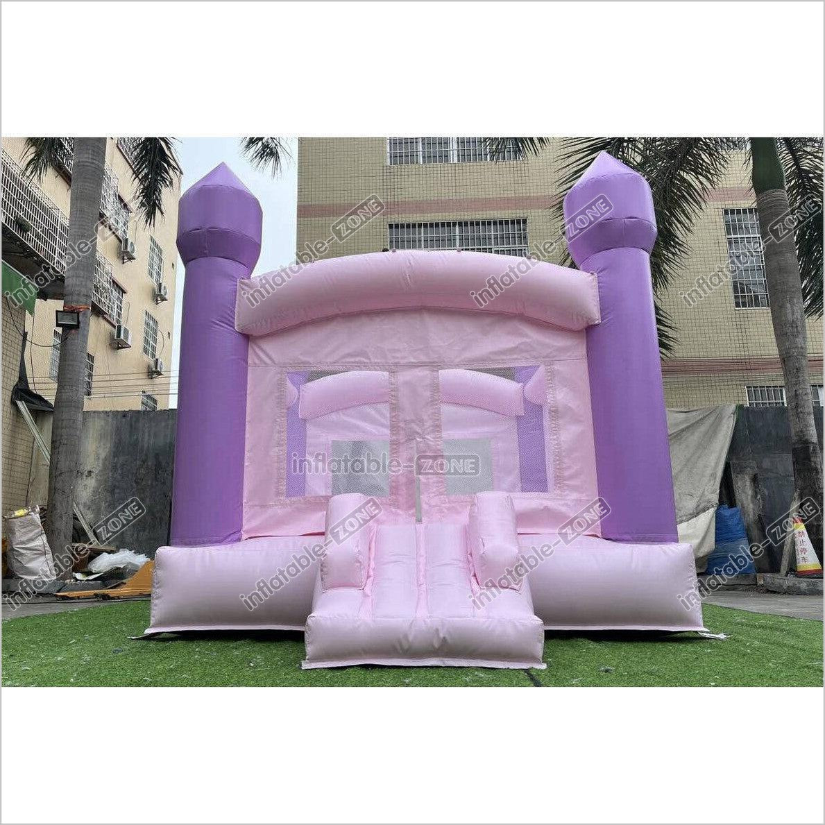Mini Castle Bounce House Jumping Party Outdoor Best Inflatable Bouncer With Small Slide - Inflatable-Zone