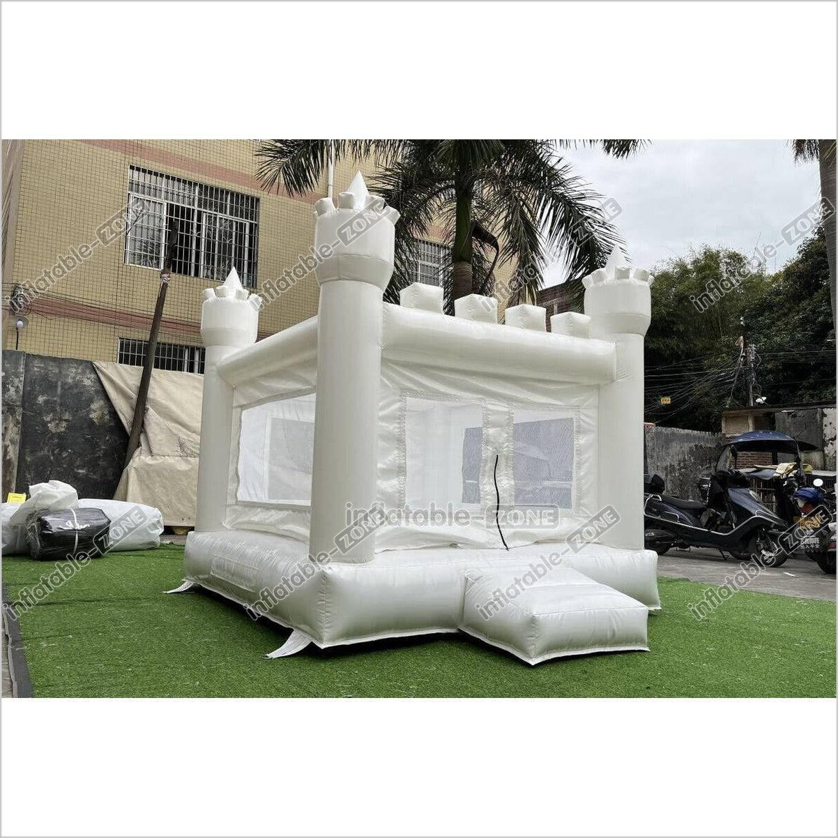 Mini White Bouncy Castle Jumping Party Best Inflatable Bounce House For Kids Birthday - Inflatable-Zone