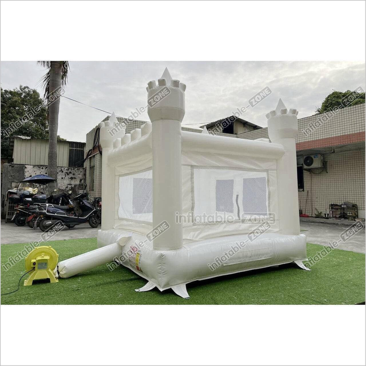 Mini White Bouncy Castle Jumping Party Best Inflatable Bounce House For Kids Birthday - Inflatable-Zone