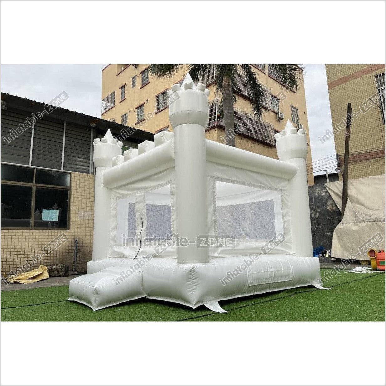Mini White Bouncy Castle Jumping Party Best Inflatable Bounce House For Kids Birthday - Inflatable-Zone