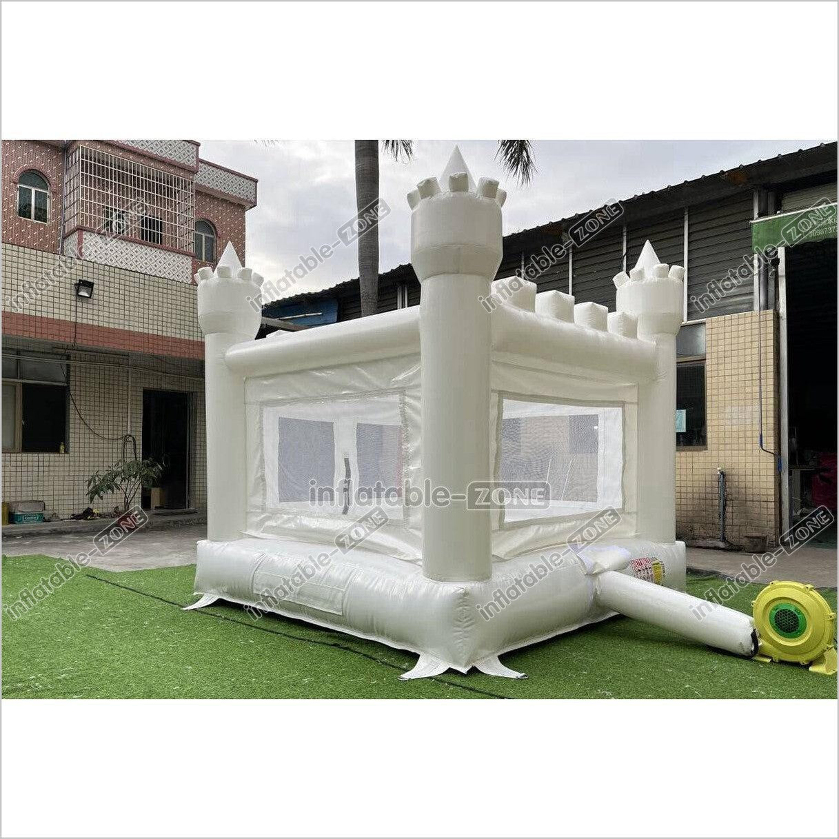 Mini White Bouncy Castle Jumping Party Best Inflatable Bounce House For Kids Birthday - Inflatable-Zone