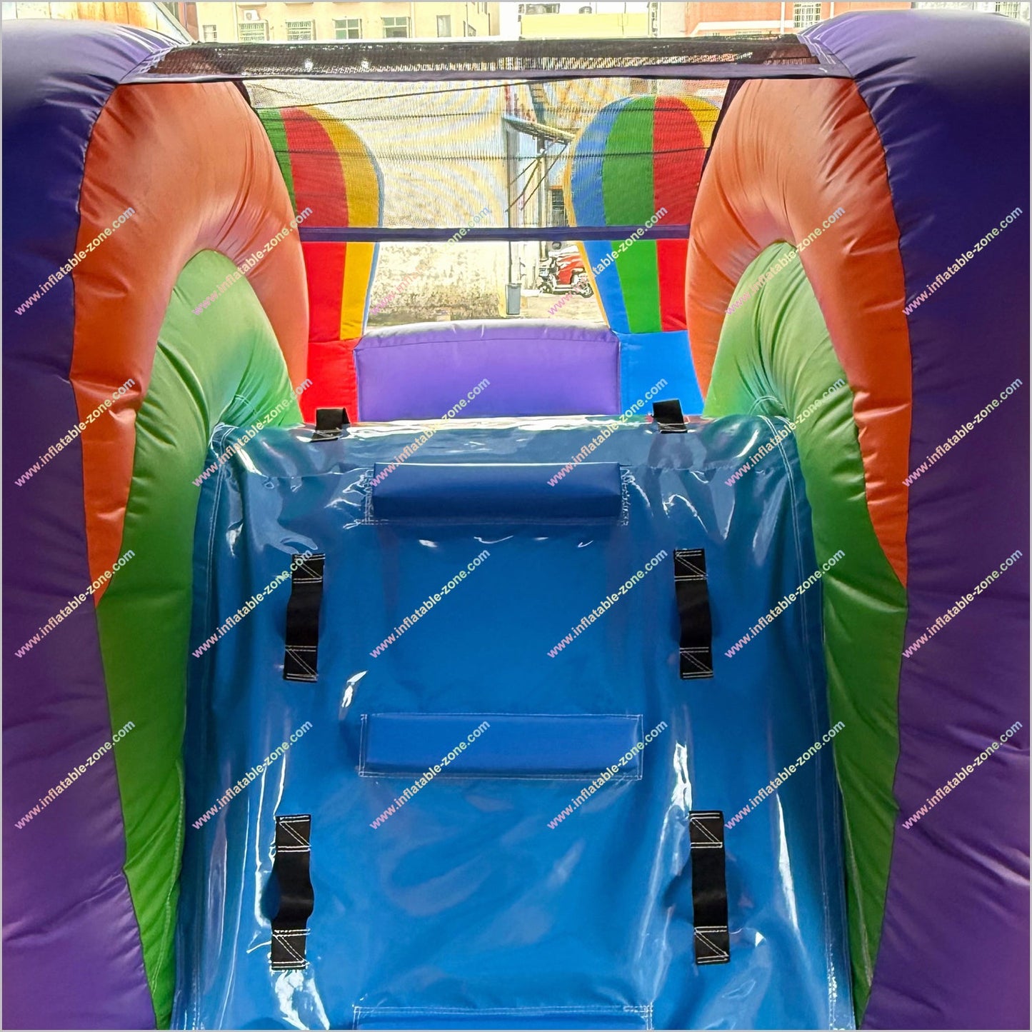 Best Colorful Obstacle Course Inflatable Bounce House Hot Air Balloon Decor Bouncy Obstacle Course Hire