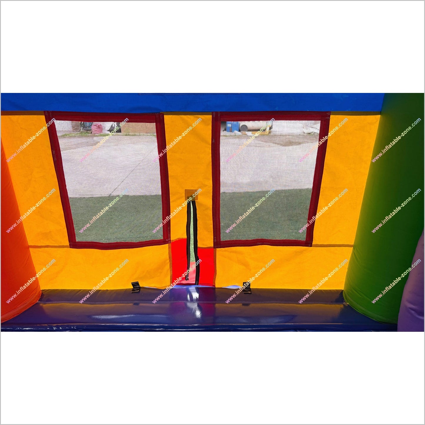 Best Colorful Obstacle Course Inflatable Bounce House Hot Air Balloon Decor Bouncy Obstacle Course Hire