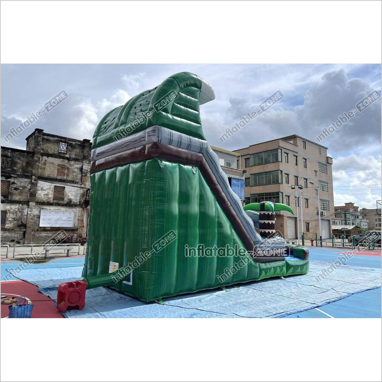 Outdoor Fun Water Slide Jumpers Near Me Emerald Crush Tsunami Inflatable Water Slide And Pool - Inflatable-Zone