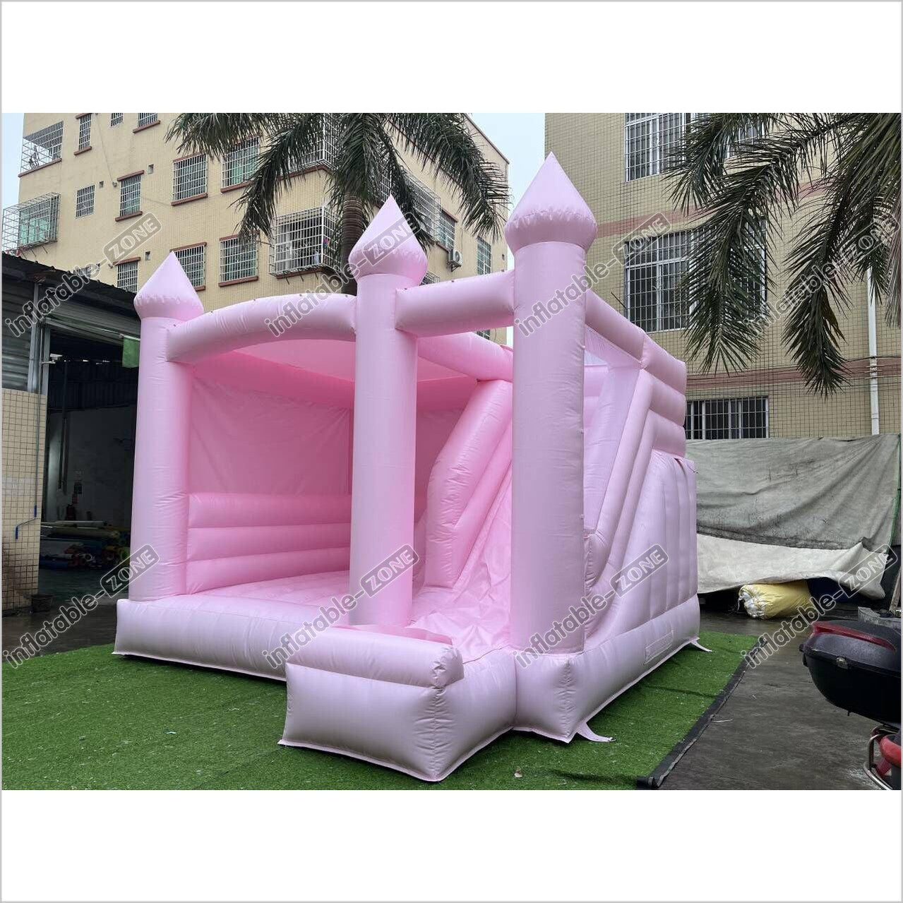 Commercial Pink Bouncy Castle With Slide Combo Wedding Inflatable Jumper Bounce House Play Near Me - Inflatable-Zone