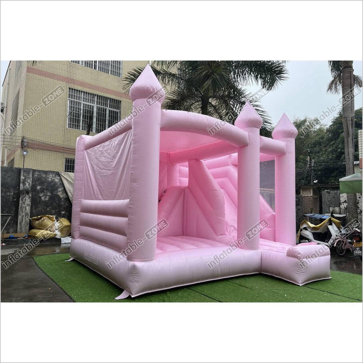 Commercial Pink Bouncy Castle With Slide Combo Wedding Inflatable Jumper Bounce House Play Near Me - Inflatable-Zone