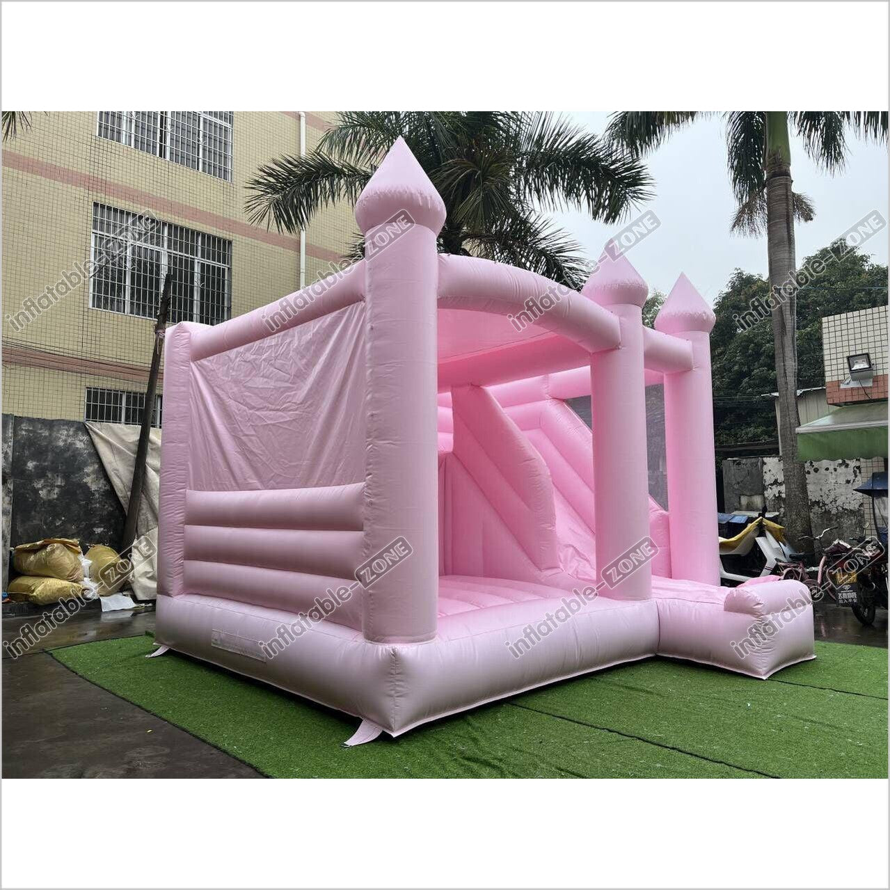 Commercial Pink Bouncy Castle With Slide Combo Wedding Inflatable Jumper Bounce House Play Near Me - Inflatable-Zone