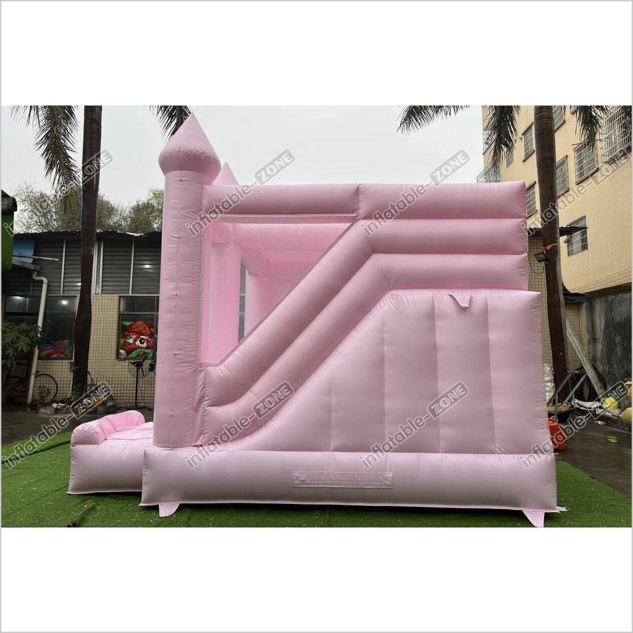 Commercial Pink Bouncy Castle With Slide Combo Wedding Inflatable Jumper Bounce House Play Near Me - Inflatable-Zone