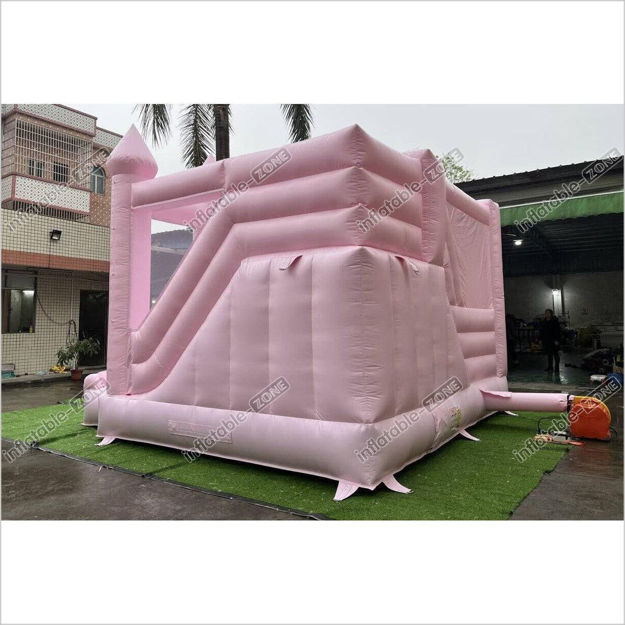 Commercial Pink Bouncy Castle With Slide Combo Wedding Inflatable Jumper Bounce House Play Near Me - Inflatable-Zone