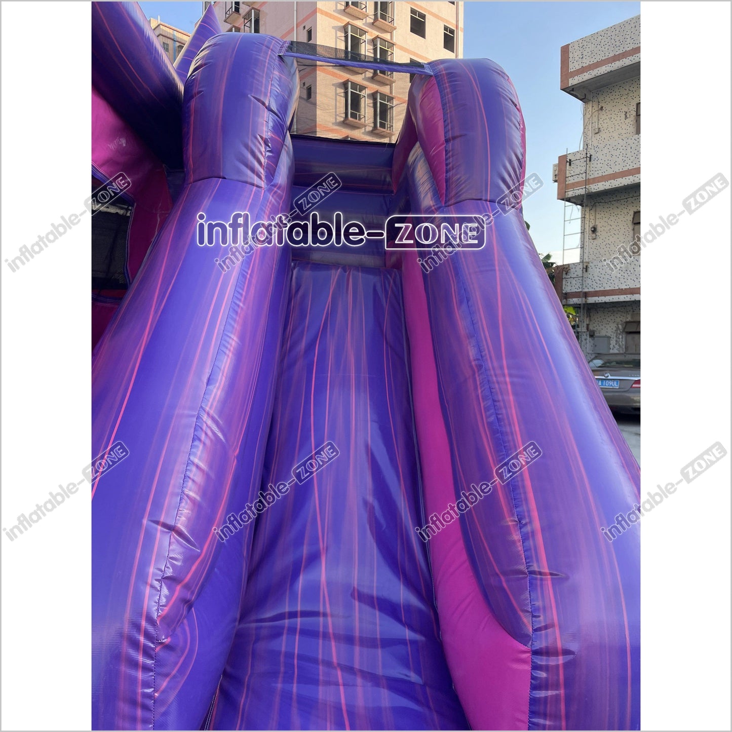 Pink Purple Bouncy Castle Slide Combo Inflatable Bounce House Jump And Play Party - Inflatable-Zone