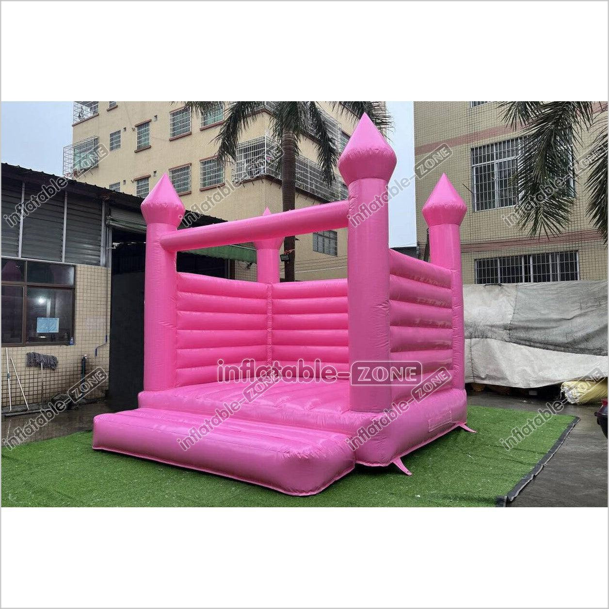 Pink Wedding Inflatable Bouncy Castle Backyard Bounce House For Outdoor Jumping Castle - Inflatable-Zone
