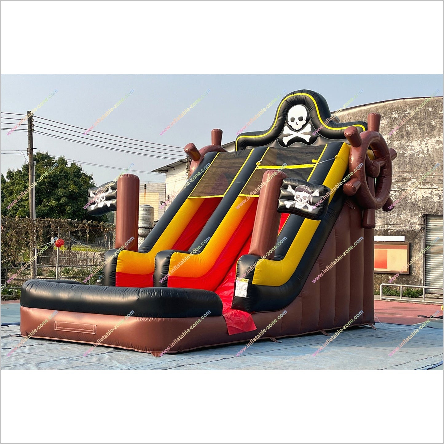 Pirate Inflatable Water Slide Amusement Park Near Me Adult Bouncy Water Slide Inflatable Pool Rental
