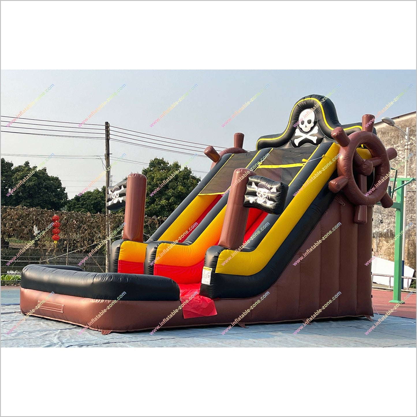 Pirate Inflatable Water Slide Amusement Park Near Me Adult Bouncy Water Slide Inflatable Pool Rental