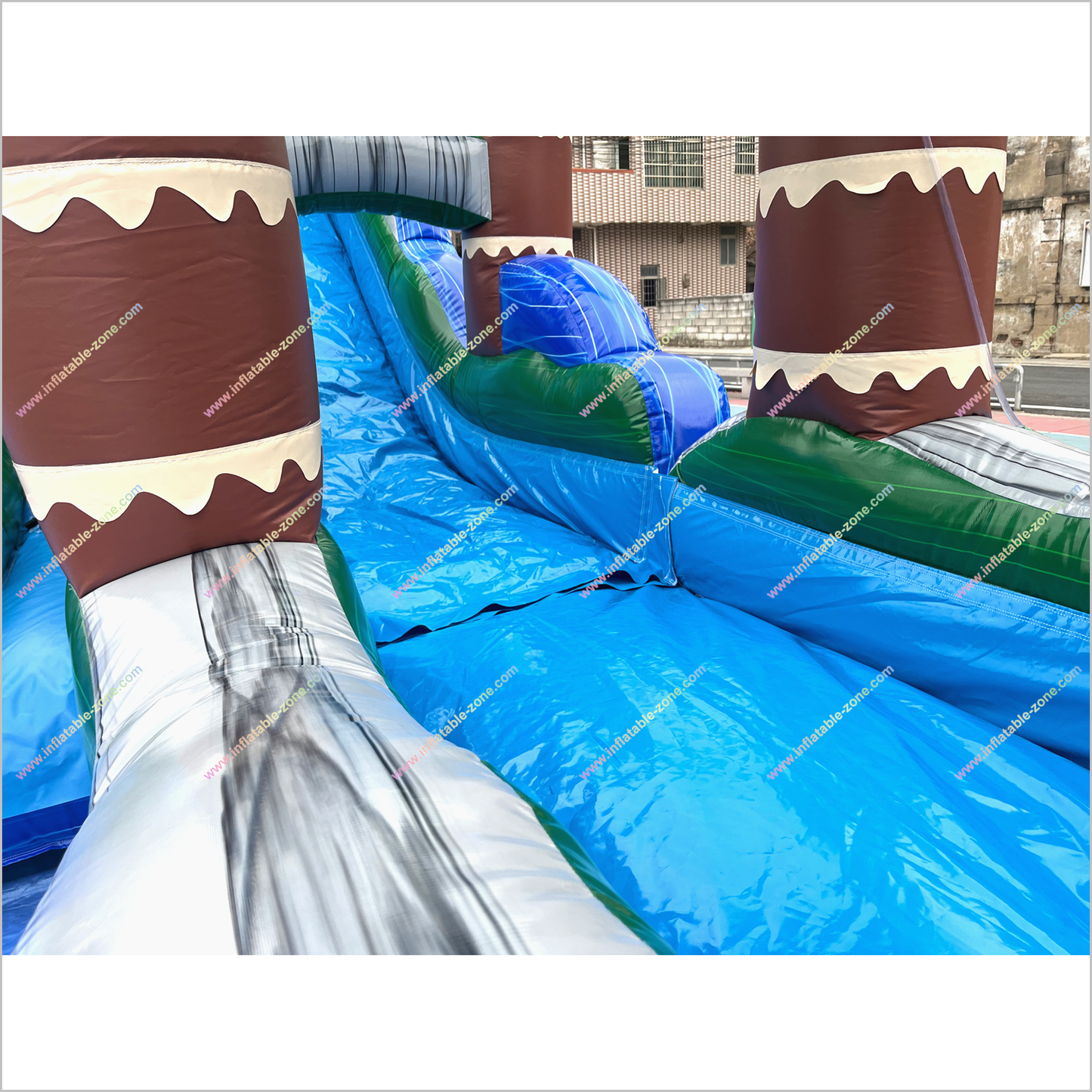 Purchase Inflatable Water Slide Giant Playground Plam Trees Water Slide Slip And Slide Into Pool - Inflatable-Zone