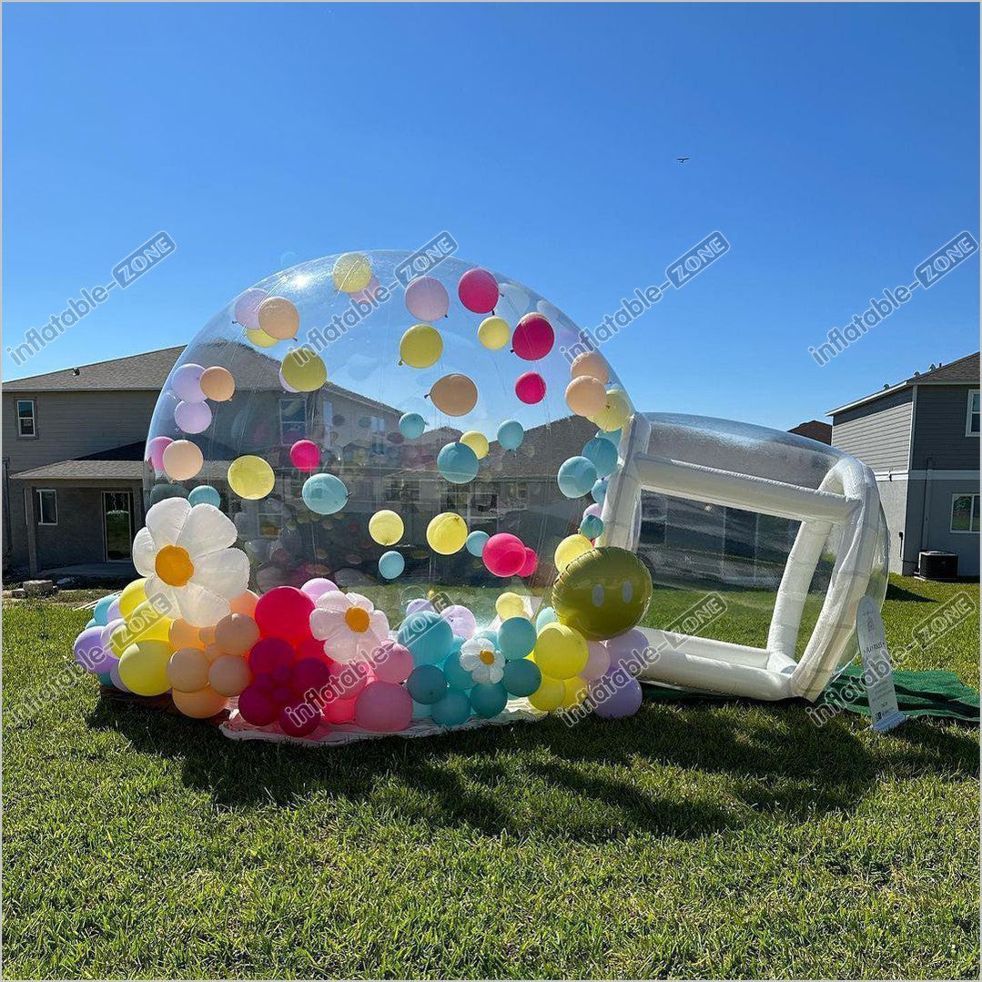 Outdorr Inflatable Bubble Tent White Single Tunnel Clear Dome Tent - Inflatable-Zone