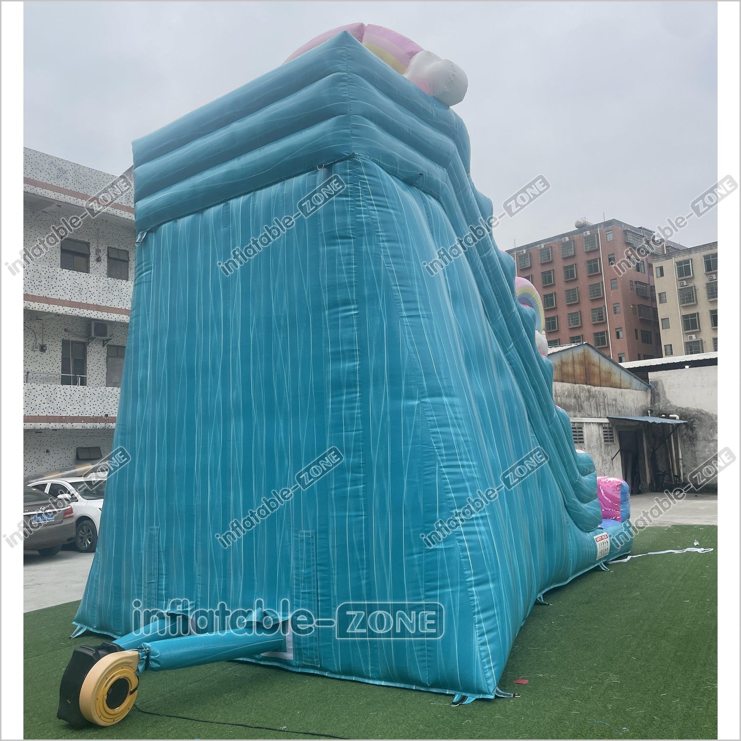 Imperfectly Perfect Rainbow Water Slide Inflatable Bounce Pool Outdoor Waterslide Birthday Party - Inflatable-Zone