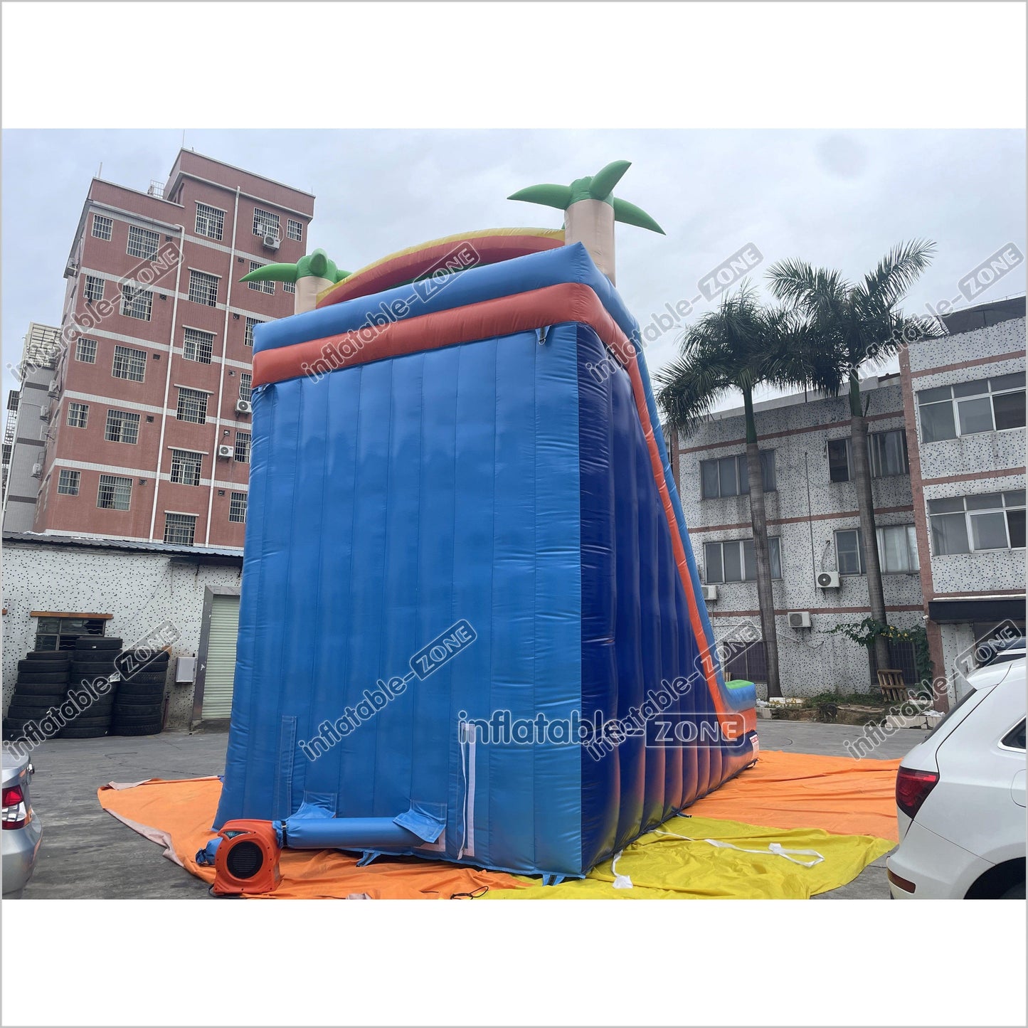 Rainbow Double Splash Water Slides Funny Inflatable Jumping Castle Large Backyard Waterslide For Pool - Inflatable-Zone