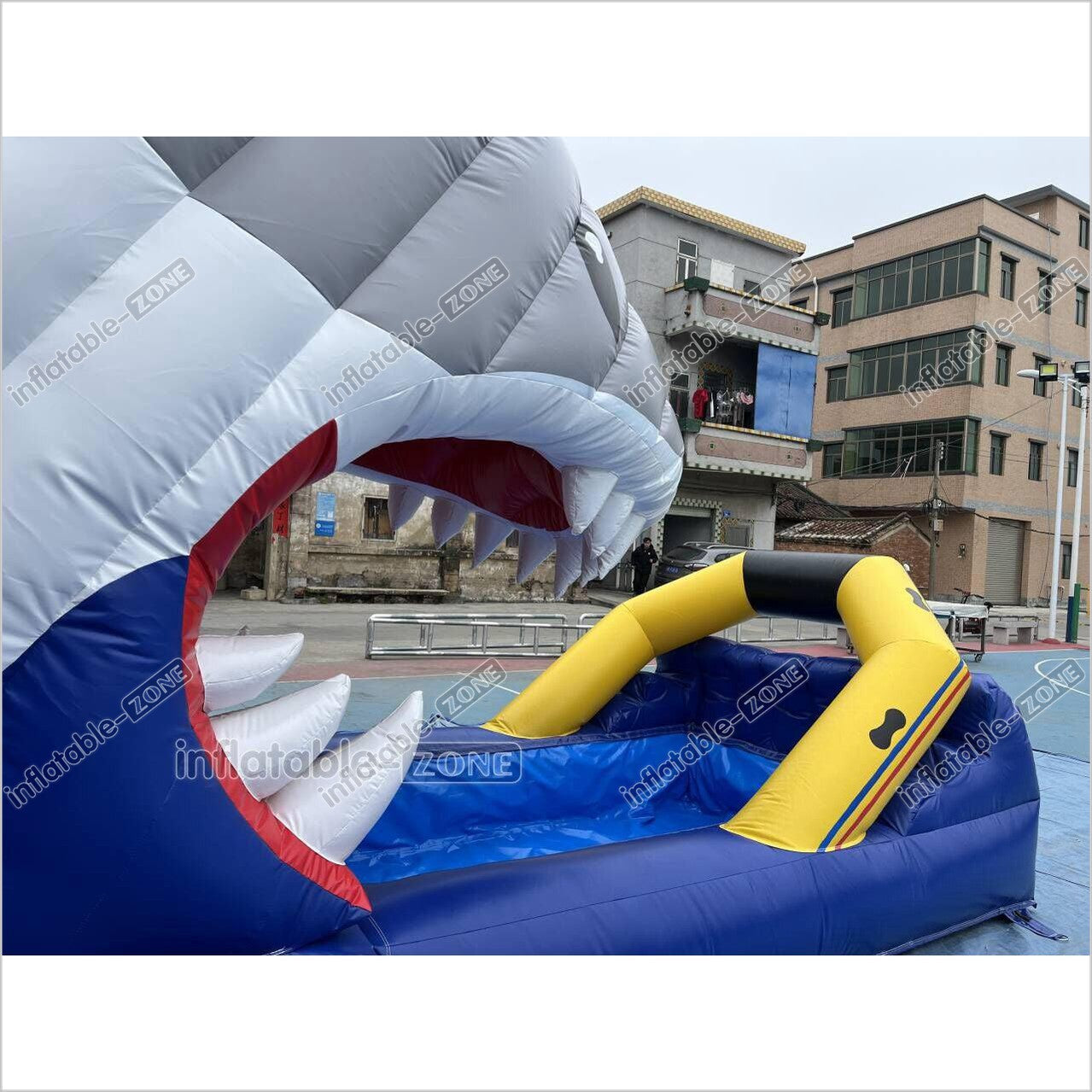 Blow Up Shark Water Slide Commercial Giant Inflatable Waterslide With Pool For Playground - Inflatable-Zone
