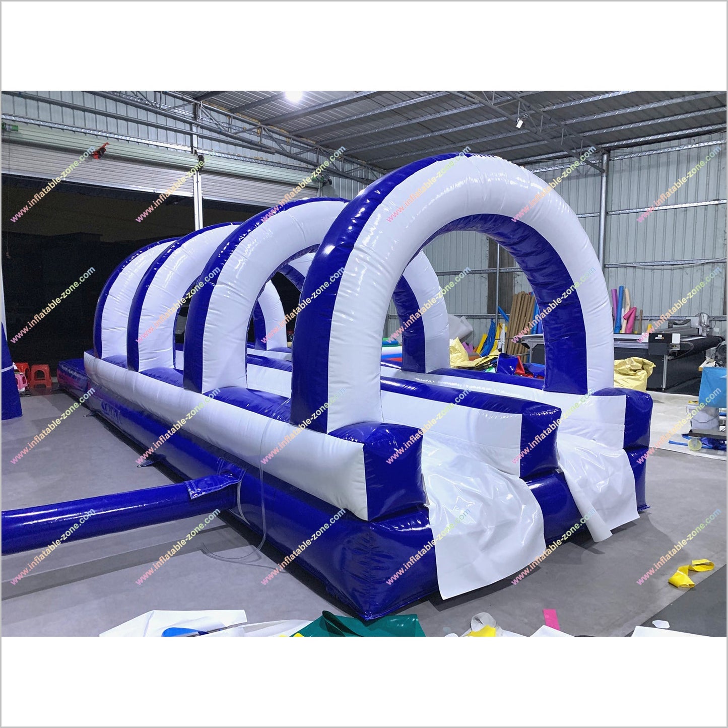 Wellfuntime Inflatable Water Slide Park Best Play Equipment Two Lane Slip N Slide For Pool