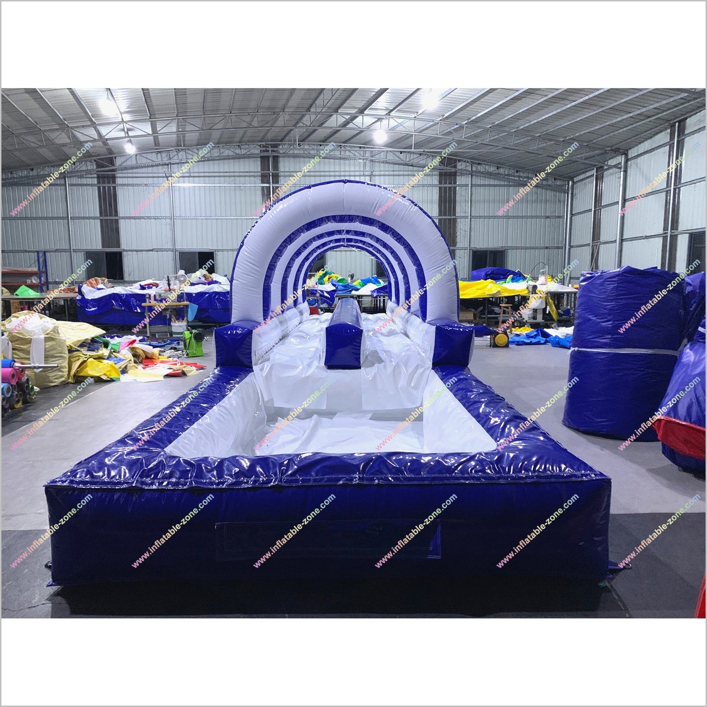 Wellfuntime Inflatable Water Slide Park Best Play Equipment Two Lane Slip N Slide For Pool