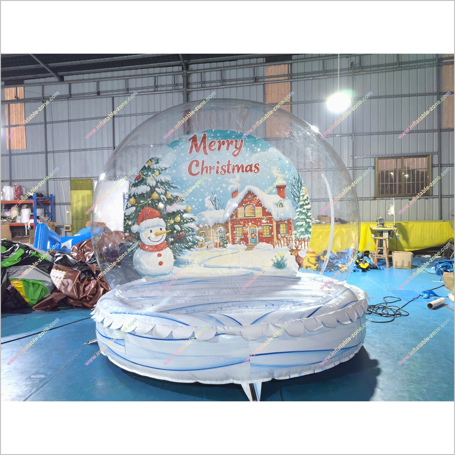 Snowman Snow Globes Inflatable Transparent Camping Tent Christmas Snow Domes Holiday Globe - Inflatable-Zone