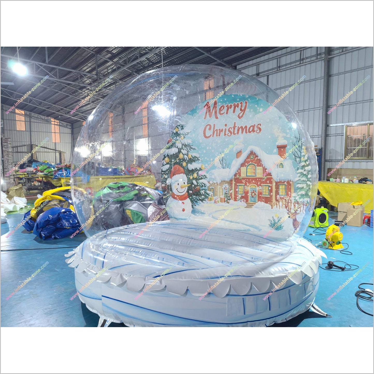 Snowman Snow Globes Inflatable Transparent Camping Tent Christmas Snow Domes Holiday Globe - Inflatable-Zone