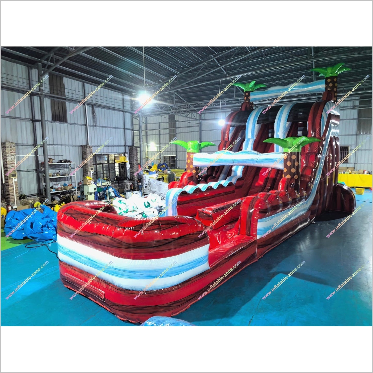 Crimson Bay Splash And Slide Inflatable Water Slide Swimming Pool Bouncy Castle Giant Water Slides For Rent