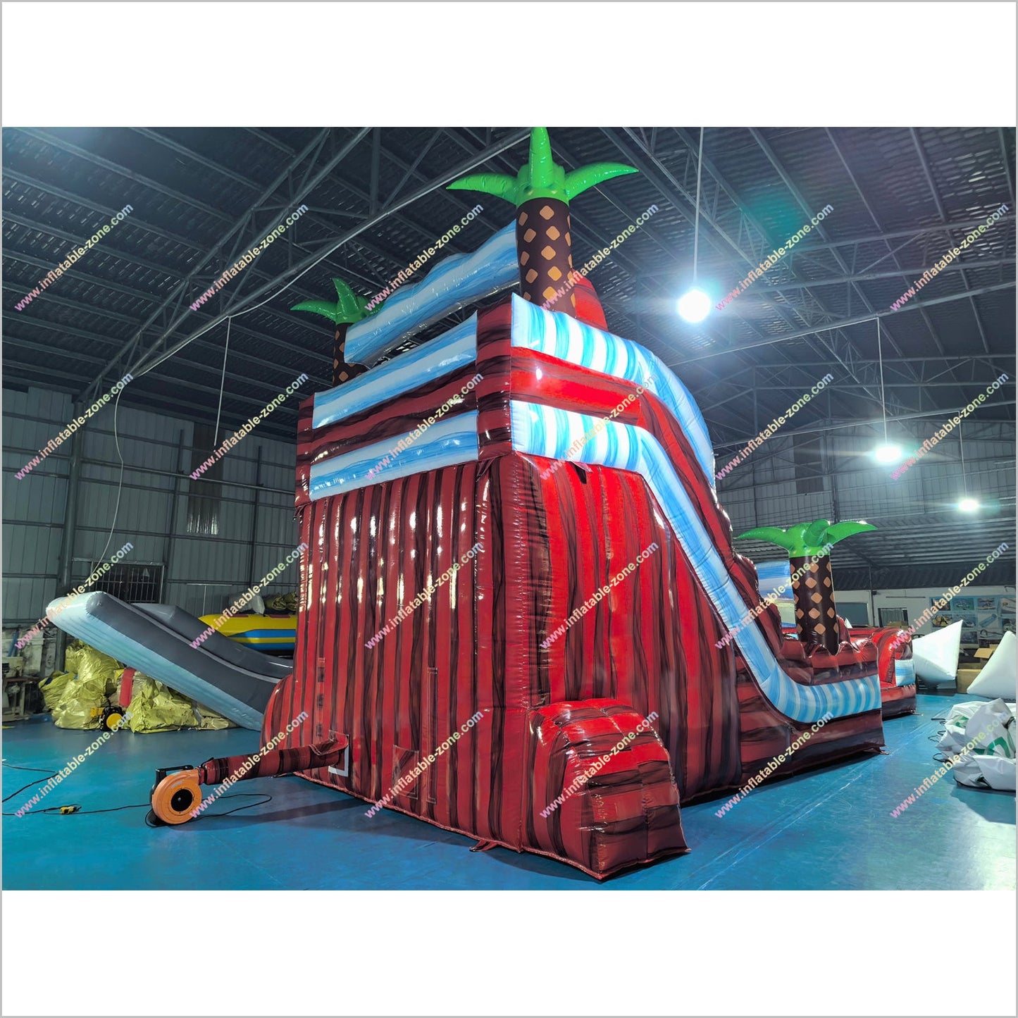 Crimson Bay Splash And Slide Inflatable Water Slide Swimming Pool Bouncy Castle Giant Water Slides For Rent